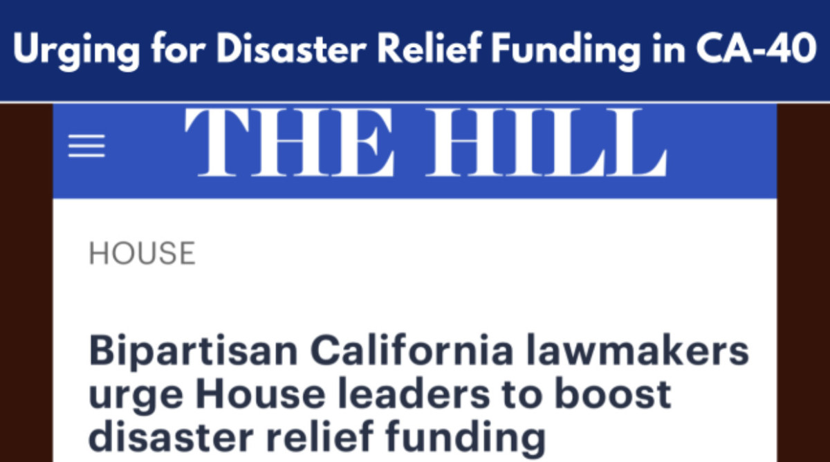 Rep. Young Kim Urges for Disaster Relief